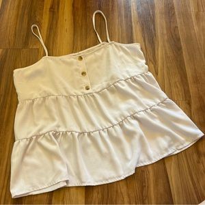 Light Periwinkle Paper Crane Peplum Top